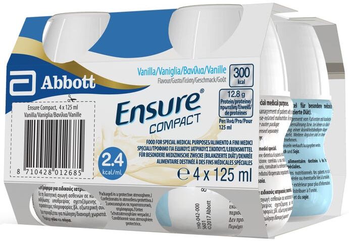 Abbott Ensure Compact Vaniglia, 4 x 125 ml