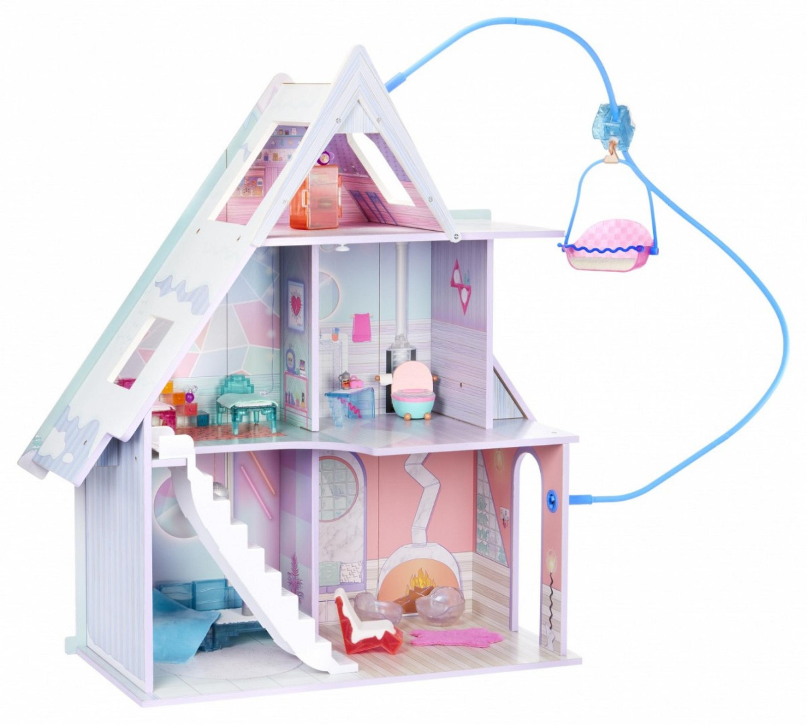 MGA L.O.L. Surprise! Winter Cottage met 4 jurkjes en rokjes