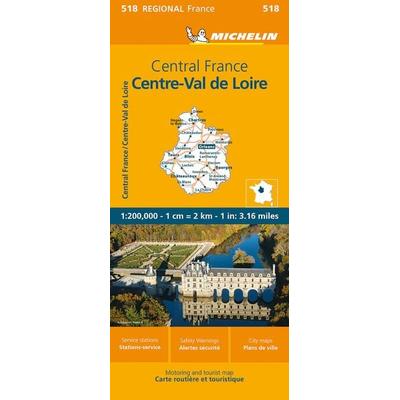 Michelin Zentralfrankreich, Karte von , Michelin, 978-2-06-725871-6