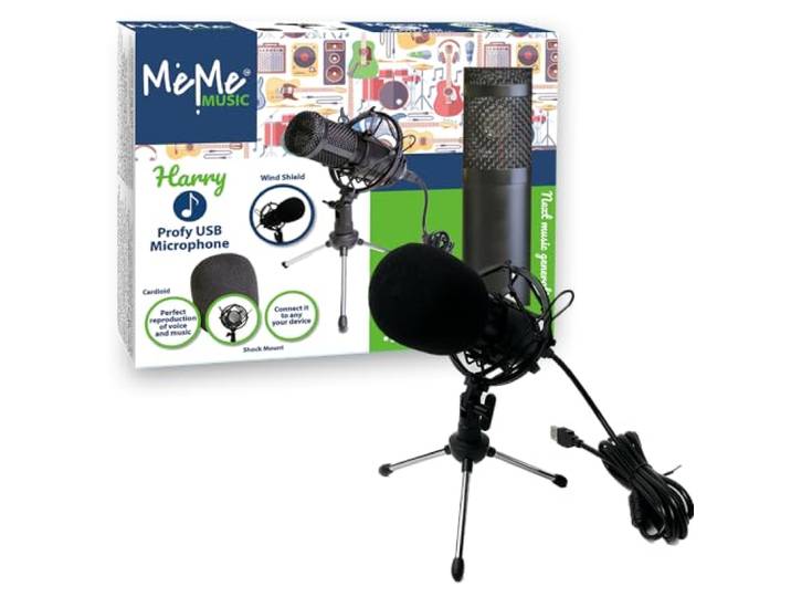 MoMo Music Professionele USB-condensatormicrofoon met schokbestendig en winddicht statief, perfect voor streaming, chat, podcasts en opnemen