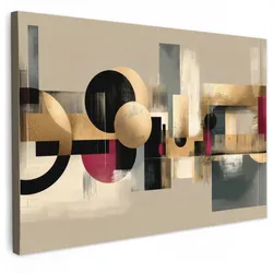 LEINWANDBILD Abstrakt - Formen - Beige - Texturen Groß 140x90 cm