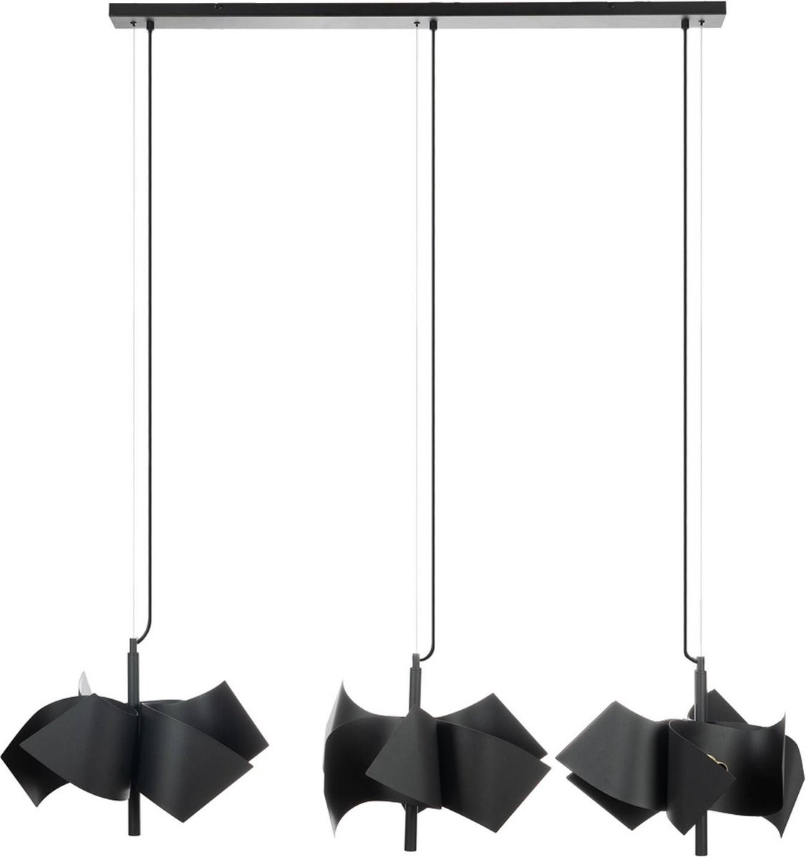Lucande Imron design hanglamp 3-lichts metaal zwart