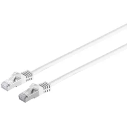 RJ45 Patchkabel m. CAT 7 Rohkabel PIMF weiß 5m