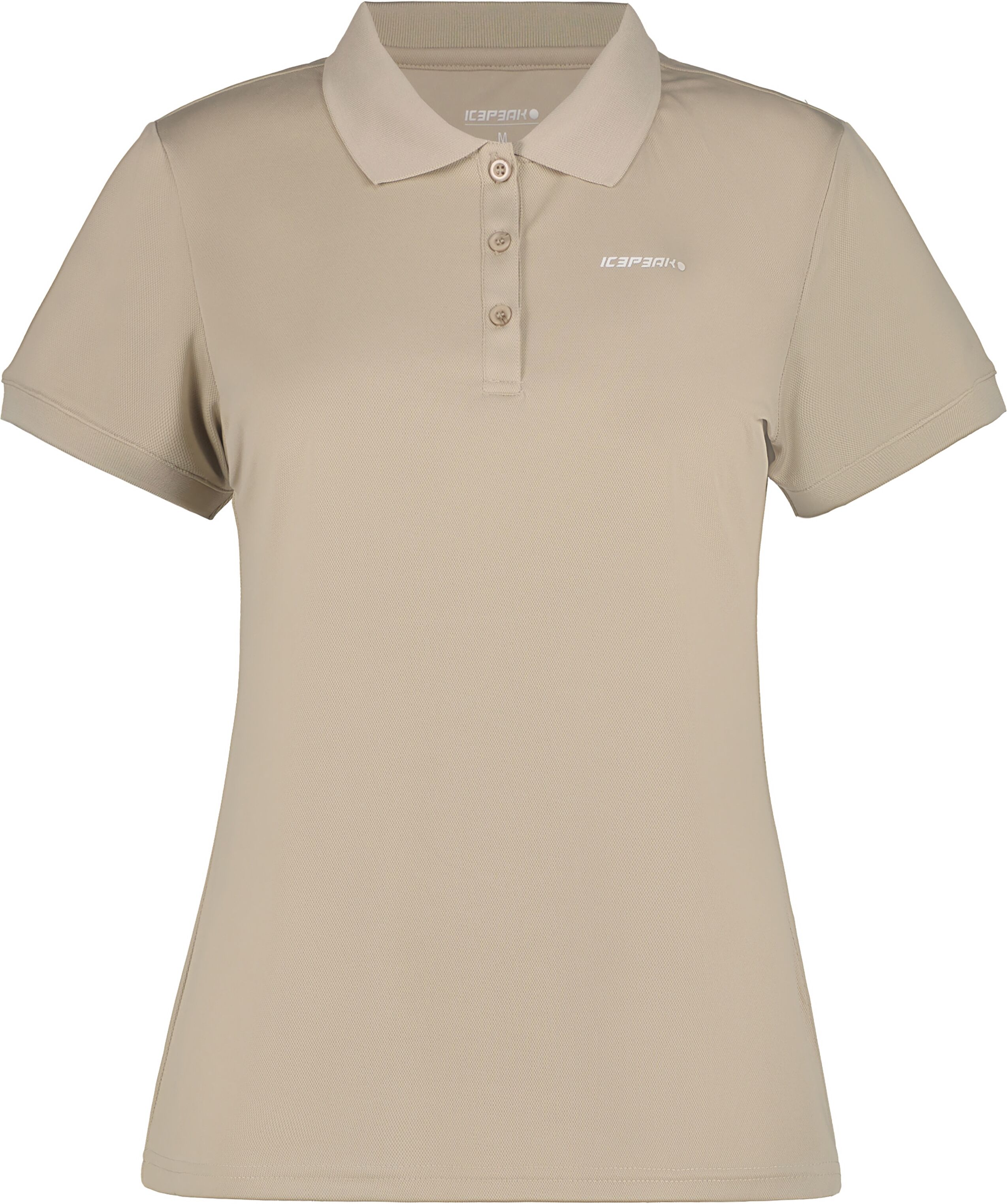 Poloshirt ICEPEAK "BAYARD", Damen, Gr. 3XL, beige (cement), Obermaterial: 100% Polyester, Shirts Poloshirt, sportlicher Stil, pflegeleicht, schnelltrocknend, aus Polyester cement 3XL