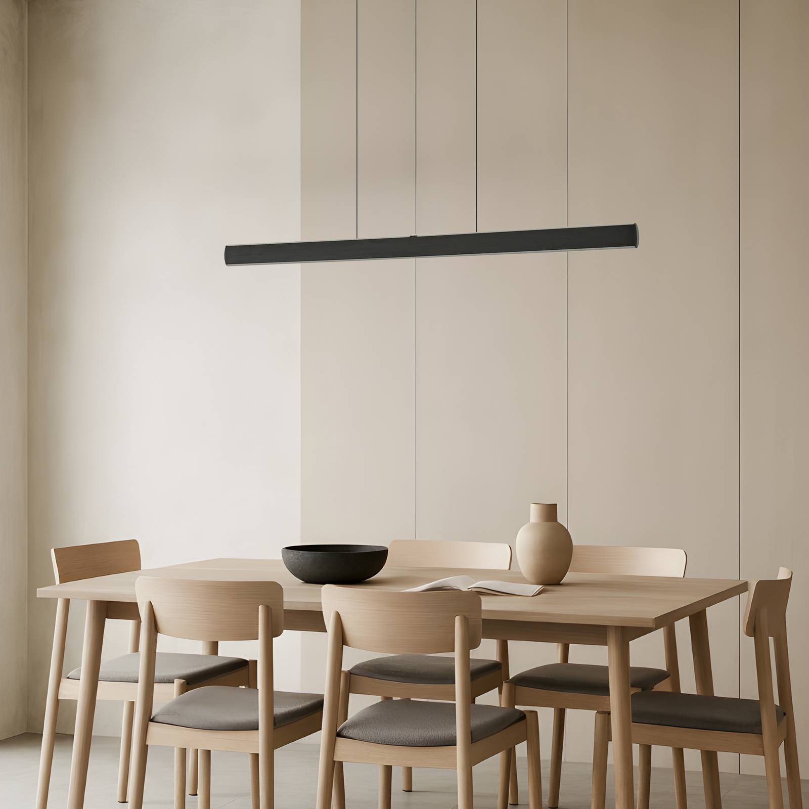 Hängeleuchte Arvon Lucande, dimmbar, schwarz, für Wohn- / Esszimmer, Metall, Modern