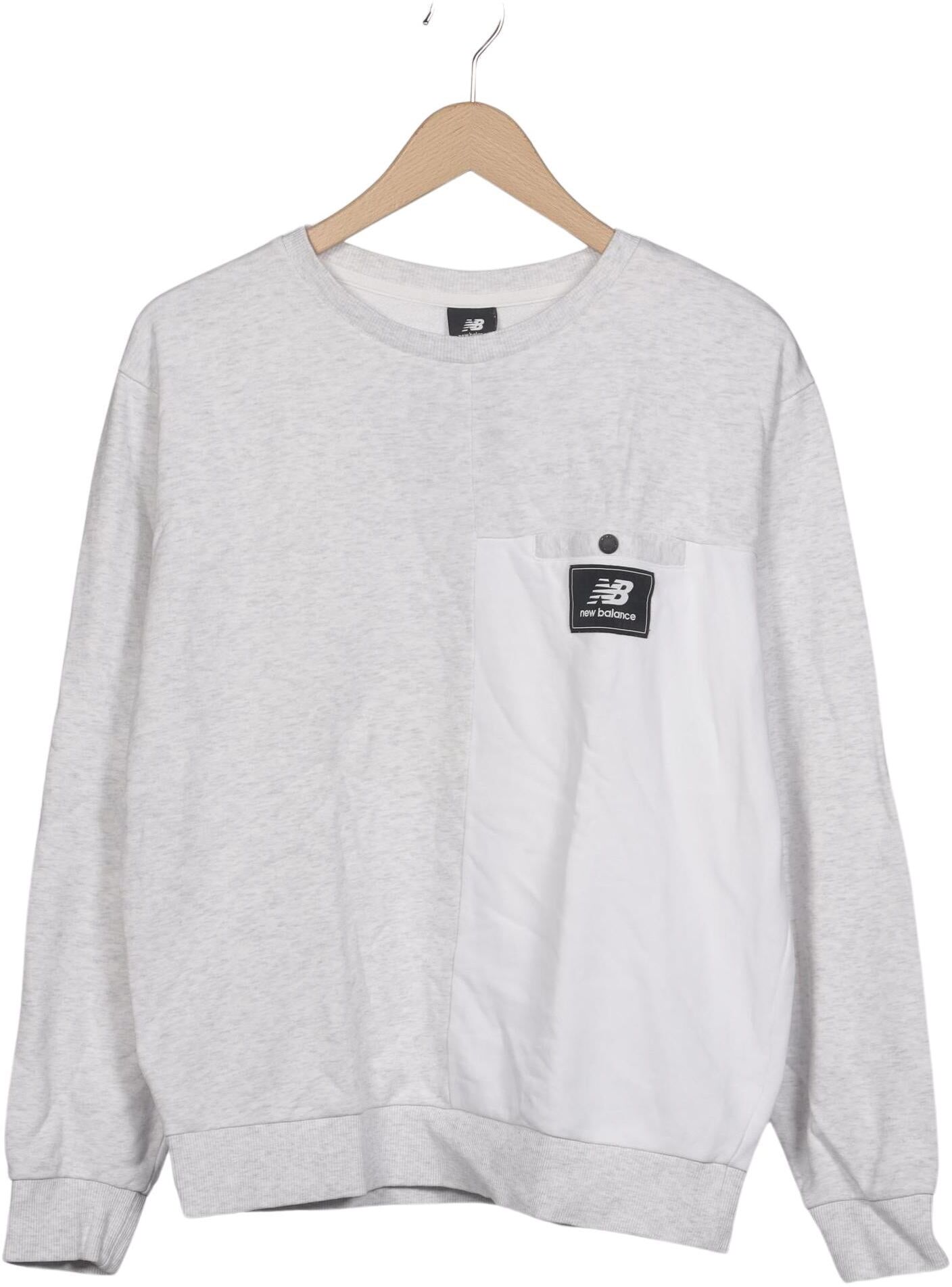 New Balance Herren Sweater, Grau, Gr. M, Elasthan / Baumwolle - Second Hand