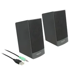 DeLOCK Stereo 2.0 PC Lautsprecher mit 3,5 mm Klinkenstecker und USB Stromversorgung