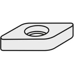 Pramet, Zubehör Maschine, Wendeplatten-Unterlegscheibe ISO KNN 190412R:GJ11 Brutto-G.12,45g Farbe Silber - VPE: 10
