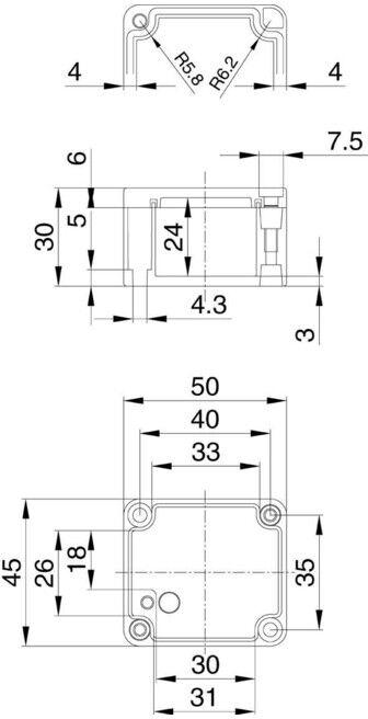 Weidmüller Boîtier alu KLIPPON K0 (0460017)