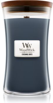 Woodwick Evening Onyx vela perfumada com pavio de madeira 609.5 g. Evening Onyx
