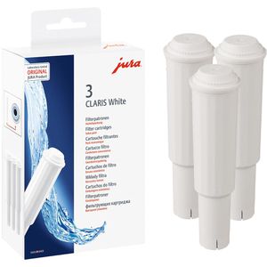 Jura Filterpatrone Claris White, 68739, für Kaffeevollautomaten, Wasserfilter, 3 Stück