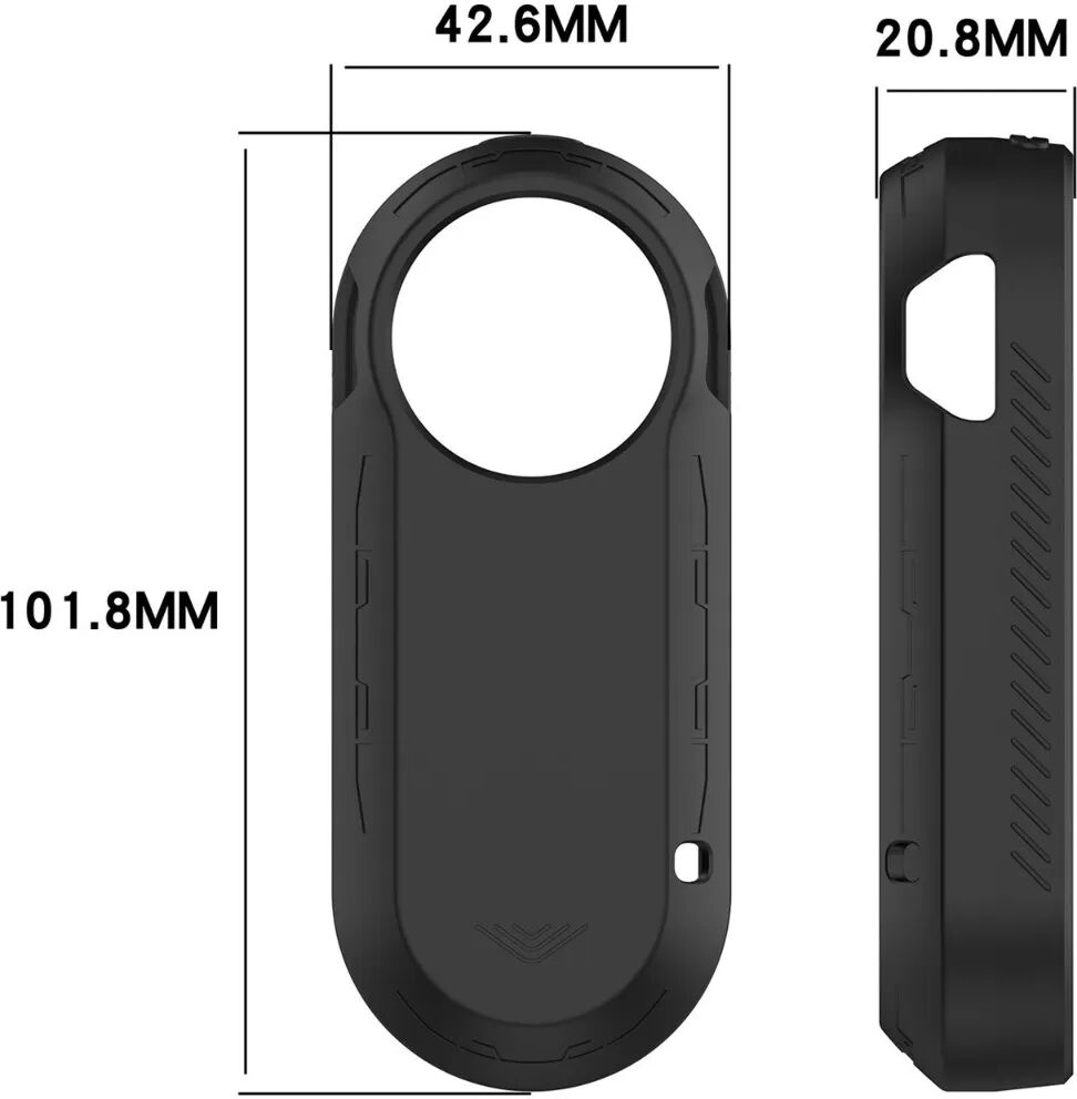 INF Silikon-Schutzhülle kompatibel mit Garmin Varia UT800 - Stoßfest Staubschutz Fahrradlicht Hülle Schwarz