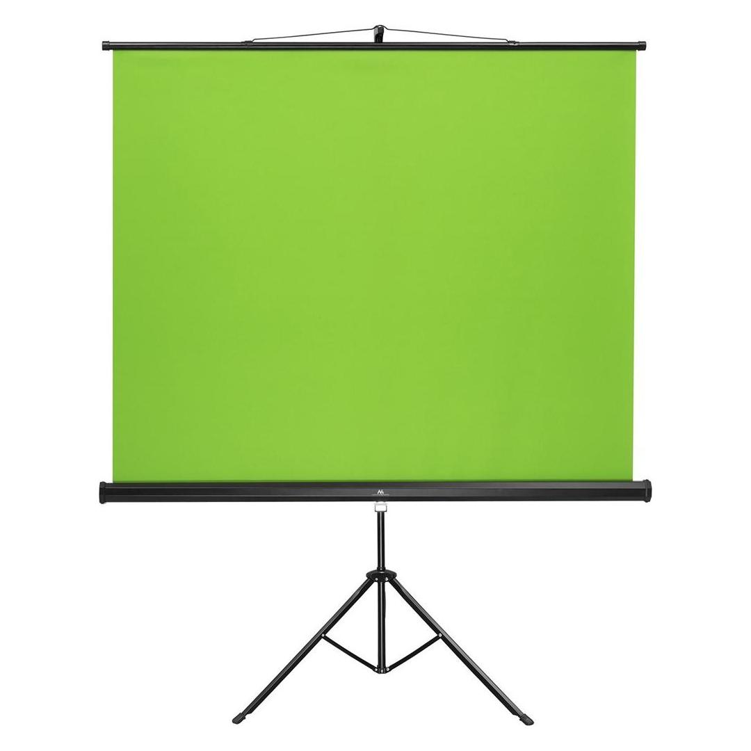 Maclean Ständer Green Screen auf Parkplatz, 92", 150x180cm, höhenverstellbar, MC-931 (92", 4:3) (MC-931)