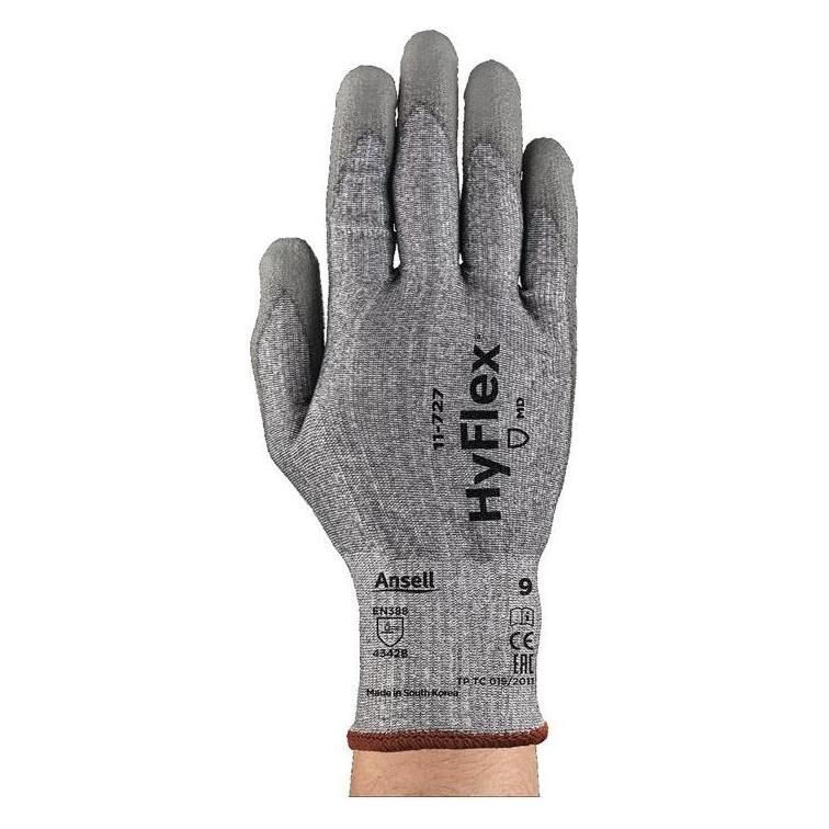Ansell Schnittschutzhandschuhe HyFlex 11-727 Grösse 9 grau EN 388 PSA-Kategorie II (9) (11-727-9)