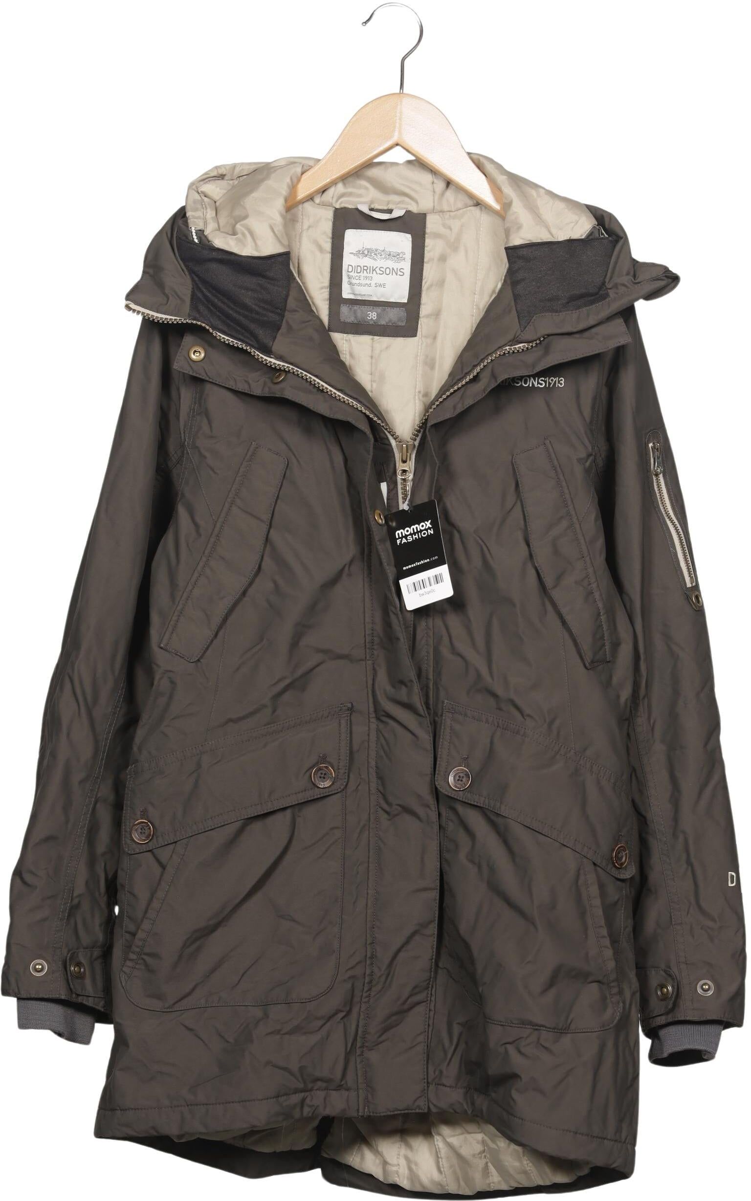 Didriksons Damen Mantel, Grau, Gr. EU 38, Synthetik / Tex / Membran - Second Hand