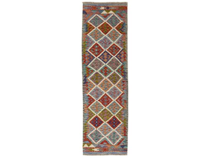 Kelim Afghan Teppich 60x203 Handgewebt Orientteppich Läufer Wolle
