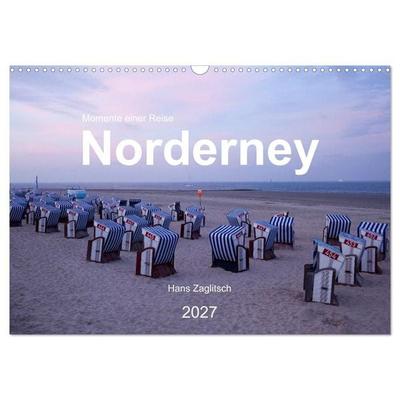 Norderney - Momente einer Reise (Wandkalender 2027 DIN A3 quer), CALVENDO Monatskalender