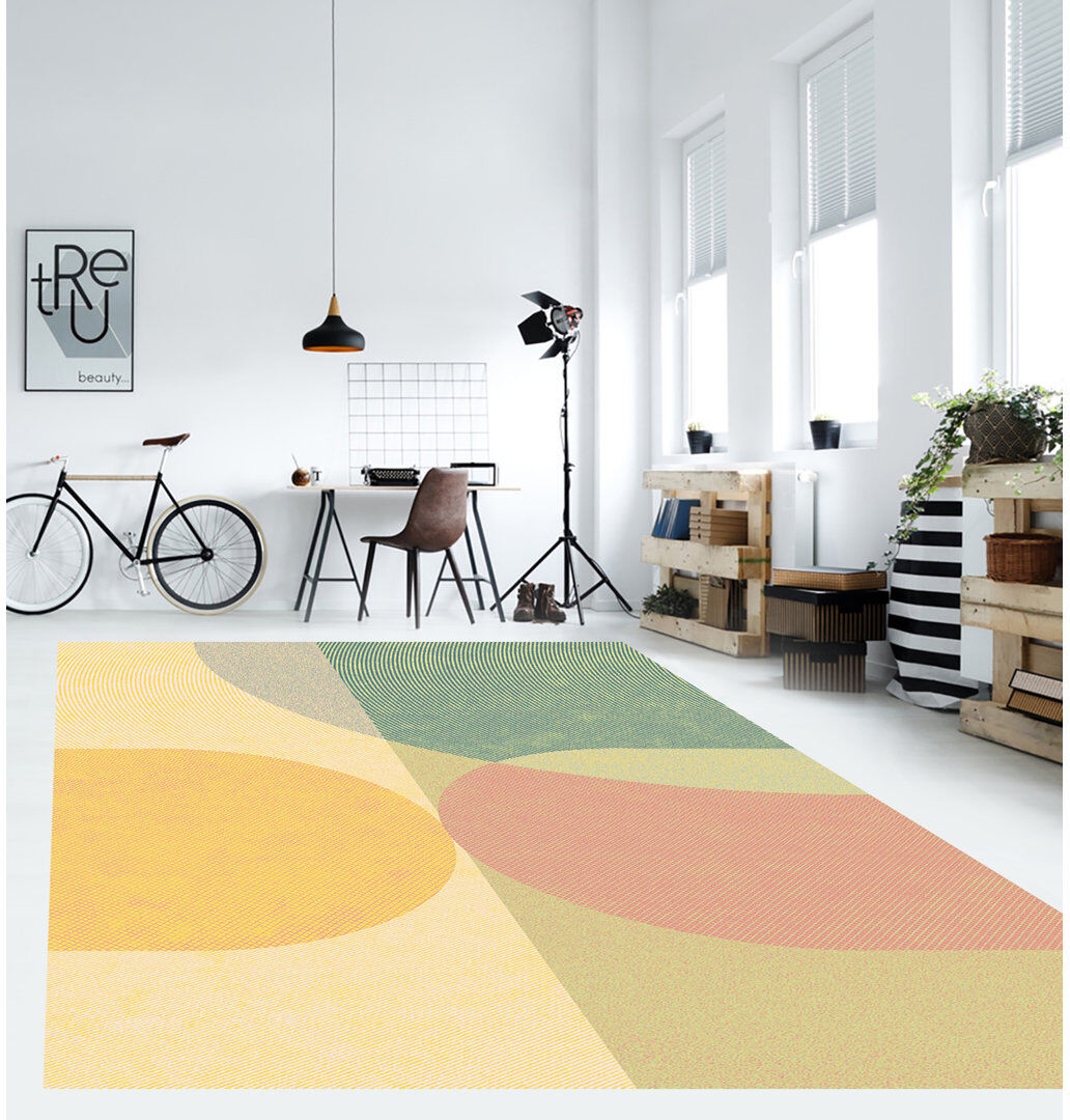 Corrigan Studio Godmond Vinyl Area Rug Rectangle 5'3" x 7'10.5"