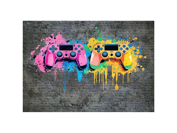 FOTOTAPETE Kinderzimmer Junge Gaming Vlies Tapete Kinder 200x140