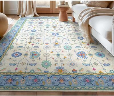 Well Woven Ushak Antalya Floral Modern Vibrant Flat-Weave Area Rug