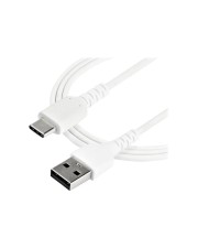 StarTech.com Cable White USB 2.0 to C 1m 3 A C High Quality Data Transfer & Charge Male - Aramid Fiber RUSB2AC1MW (RUSB2AC1MW)