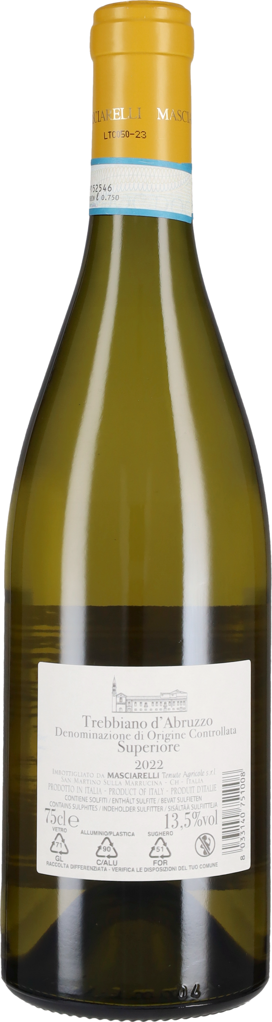 Trebbiano d'Abruzzo 'Castello di Semivicoli' Masciarelli 2022