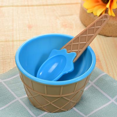 Inspire Daily Merch Ice Cream Bowls Set Vibrant Colors Sundae Kit Spoons For Summer Holiday Parties And Ice Cream Bowl Gift Decor blue
