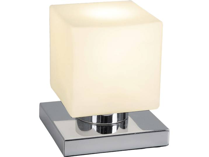 Tischlampe Zerra+ weiss, silber Glas/Metall H 14 cm 600 lm - LED - Lichtfarbe: Warmweiss - Tischlampe- LED Energiesparlampe