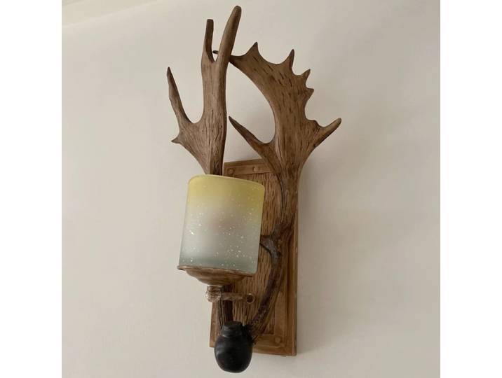 Lampes murales décoratives créatives en bois de cerf, style nordique rétro industriel, pour salle à manger, chambre à coucher, entrée de chevet
