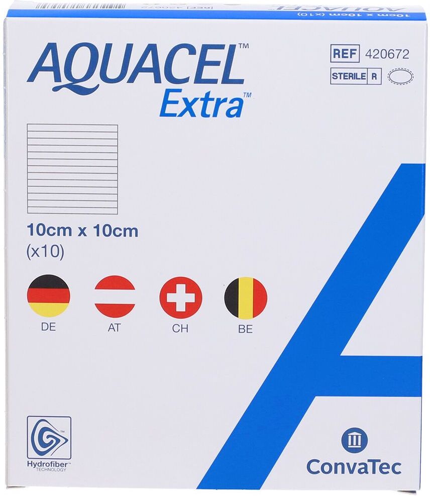 No Brand Aquacel Extra 10x10 cm Verband 10 St