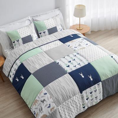 Sweet Jojo Designs Navy and Mint Woodsy Comforter Set