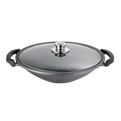 Wok SCHULTE-UFER "Globus i", grau, Ø:36cm, Pfannen, Wok, Induktion