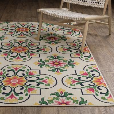 Style Haven Harlowe Floral Medallions Ivory/ Multi Area Rug