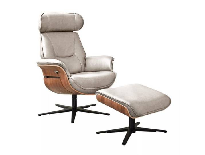 Musterring MR 276 Relaxsessel Leder oder Microfaser mit Relaxfunktionen - Microfaser Galero alu - Nussbaum - inkl. Hocker Wohnzimmer, Sitzkomfort, gemütlich, Drehfunktion, Memory-Funktion, stufenlos, entspannt zurücklehnen, vollständig bezogen Drehfunktion, manuelle Rückenteilverstellung, Memoryfunktion, manuelle Kopfteilverstellung Modern, Zeitlos