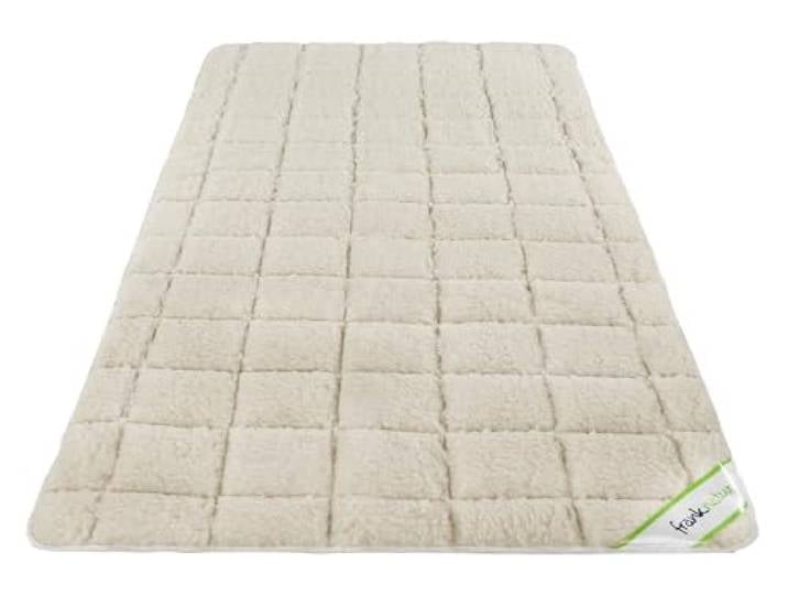 franknatur Unterbett 90x200 Topper Lammflor Auflage mit Merino Schurwolle weiche und wendbare Matratzenauflage, Füllung aus 100% Merino-Wolle, ganzjährig nutzbar, 4 Befestigungsgummis, OEKO-TEX