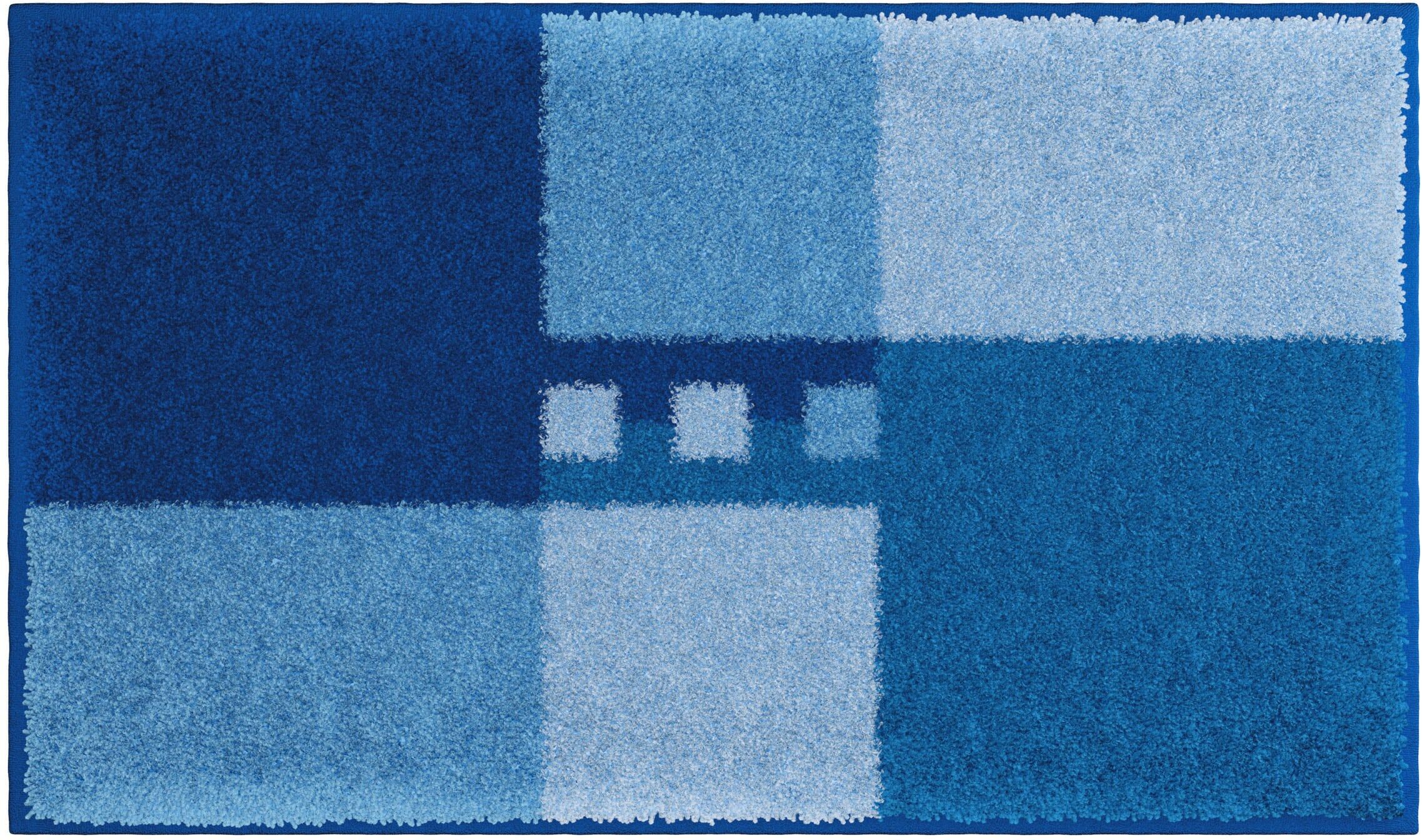 Badematte LINEA DUE "Merkur", blau, H:18mm, Polyacryl, Badematten, Badematte