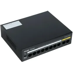 Ruijie 10-Port 100Mbps, 8 of the ports support PoE/PoE+ power supply. Max PoE power budget is 110W, Steel C (10 Ports), Netzwerk Switch, Schwarz