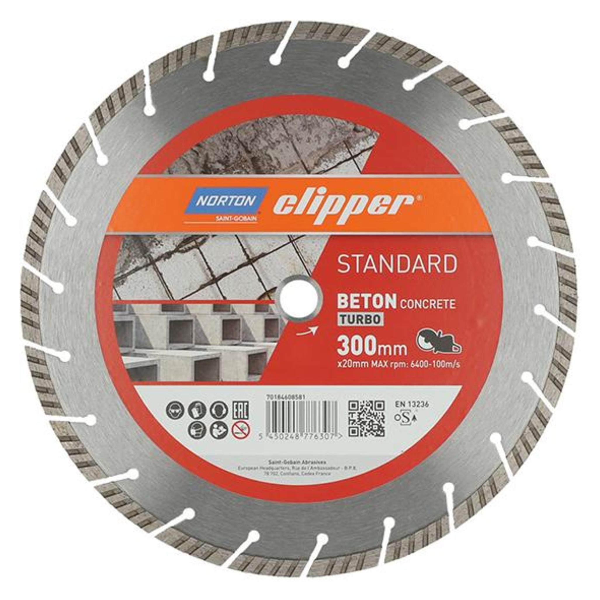 Norton Clipper Diamantscheibe Standard Beton Turbo Ø 300x20 mm (5450248776307)