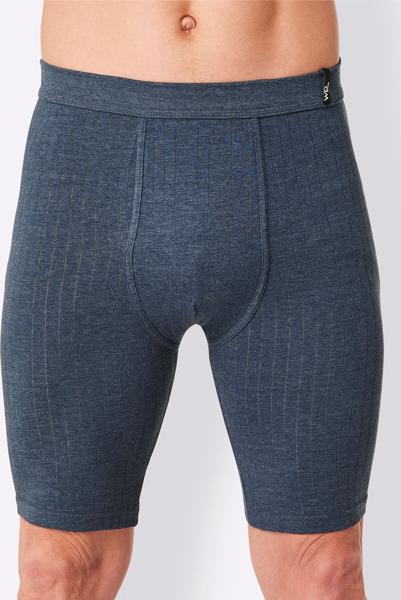Lange Unterhose WITT "Hose knielang Hose knielang 3 Stück", Herren, Gr. 6, 3 Stk., blau (dunkelblau, meliert), Unterhosen Lange Unterhose