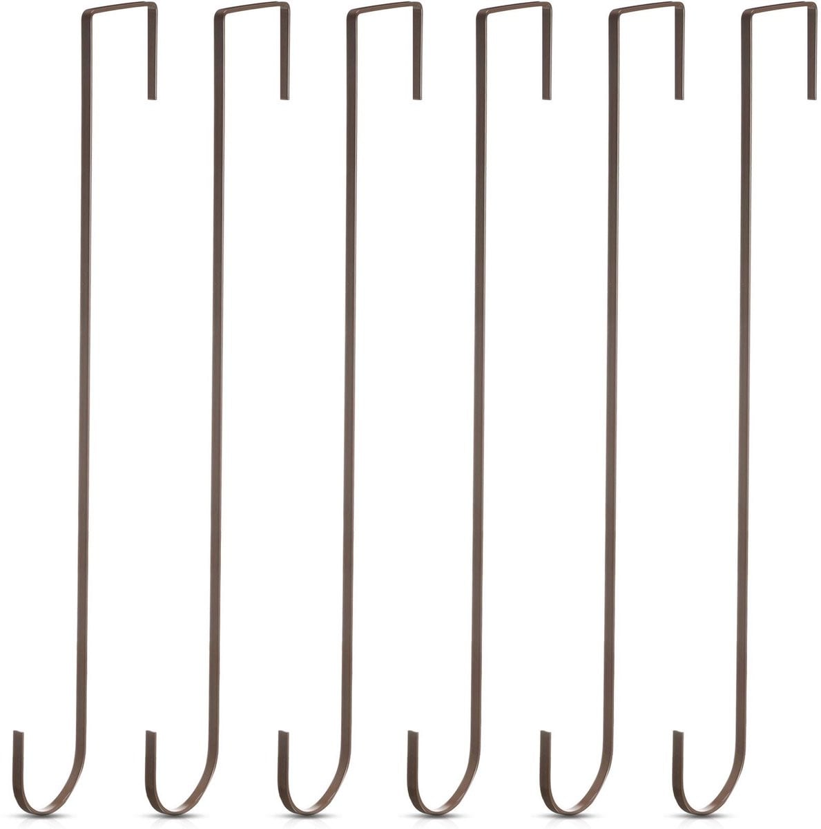 Omgoods Metalen Deurhaken Set - Bruin - 6 stuks