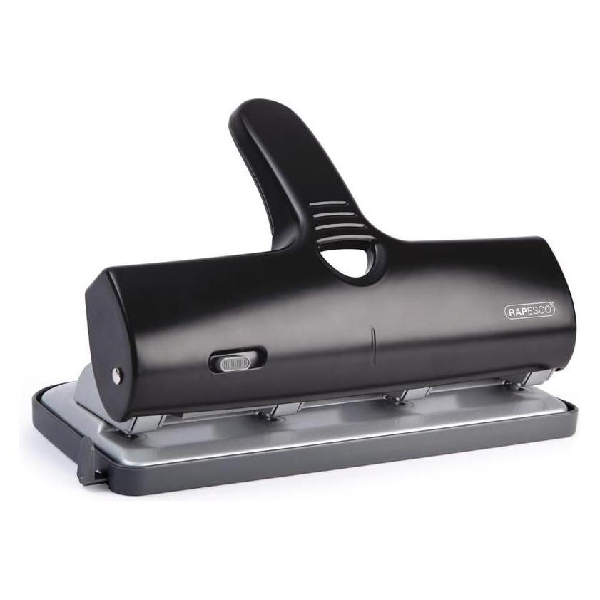 Rapesco 1293 ALU 40 Hochleistung 4-fach Locher (bis zu 40 Blatt) Schwarz (1293)