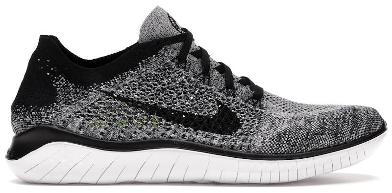 Nike Free RN Flyknit 2018 Black White Ombre - EU 40.5
