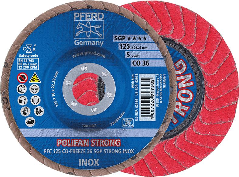 PFERD Fächerschleifscheibe CO-FREEZE SGP STRONG INOX POLIFAN