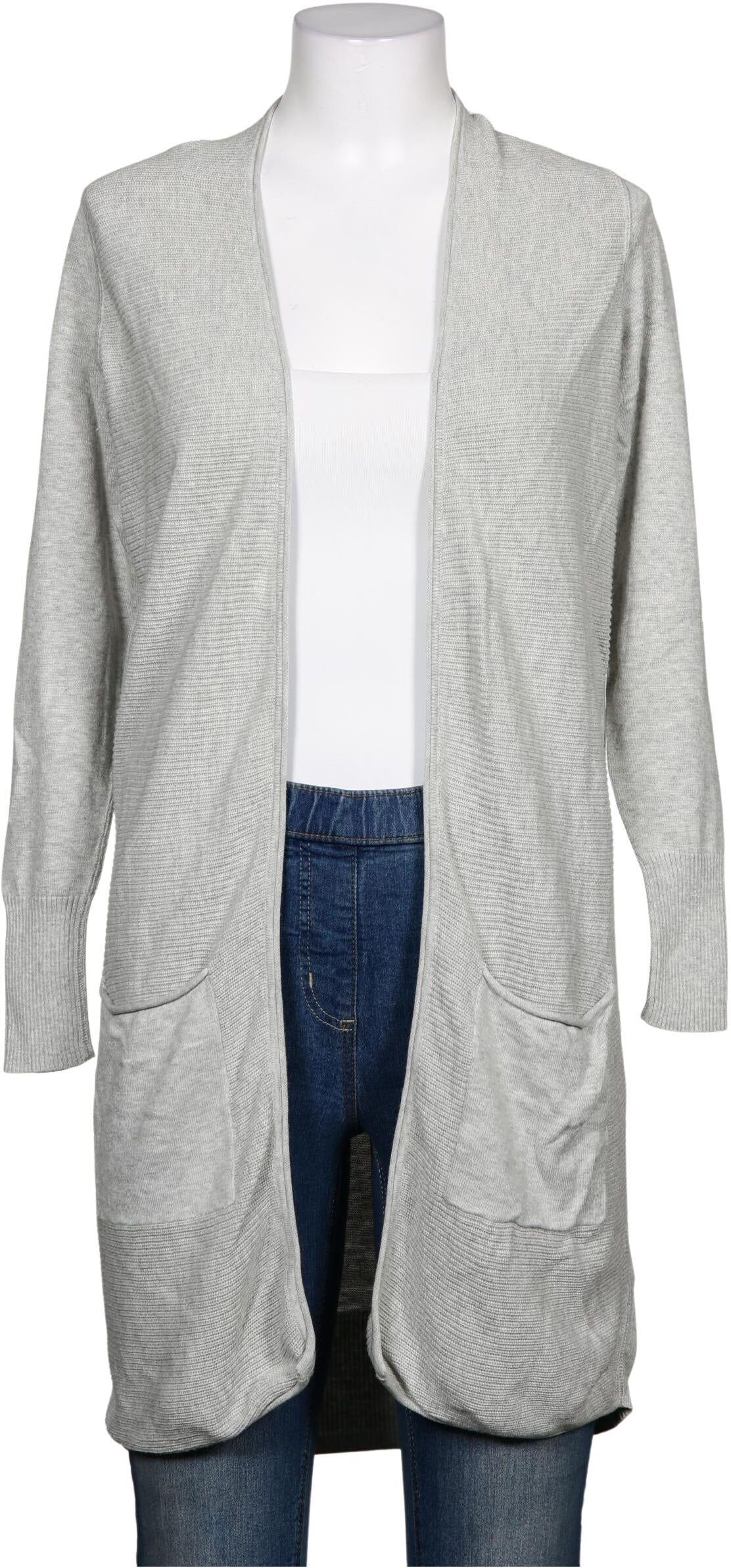 Expresso Damen Strickjacke, Grau, Gr. S, Baumwolle / Viskose - Second Hand