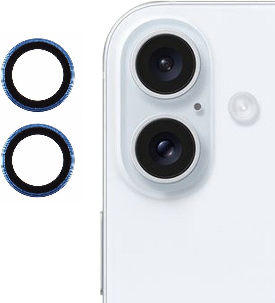 INCOVER iPhone 16 / 16 Plus Kameralinse Beskyttelsesglas - Blå