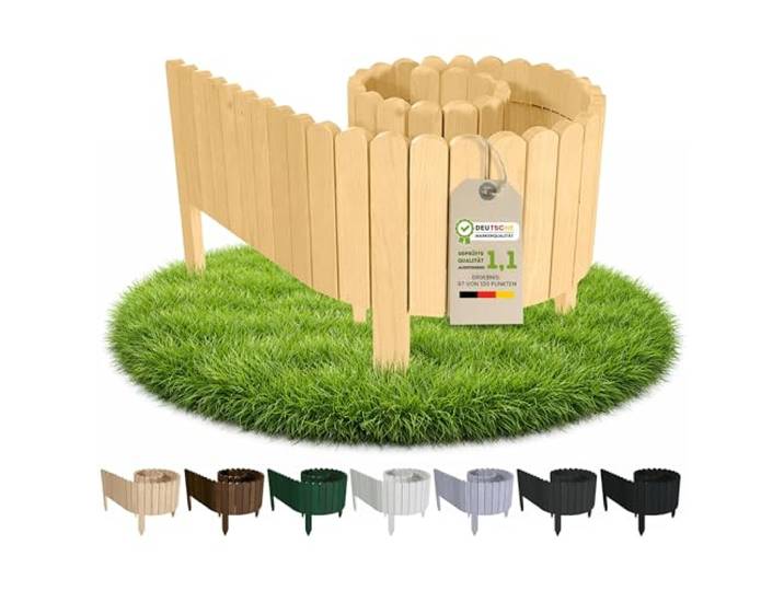 Floranica borderrand hout 40 cm hoog x 200 cm flexibel, naturel