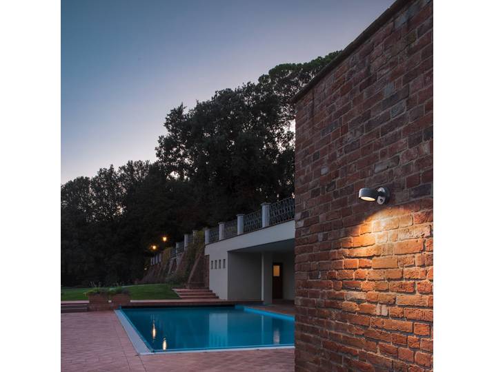 Applique d'extérieur LED Eskina Spot Sensor, anthracite, CCT, IP55 - SLV - Balcon - Moderne - Aluminium - À ampoule unique