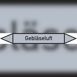 Rohrleitungskennzeichen Gebläseluft - 187x26 mm Folie selbstklebend