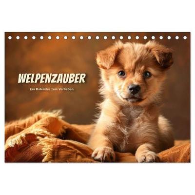 Welpenzauber: Ein Kalender zum Verlieben (Tischkalender 2027 DIN A5 quer), CALVENDO Monatskalender