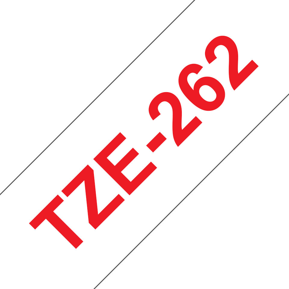 Brother TZe-262 Schriftband - 36 mm x 8m, laminiert, rot auf weiß